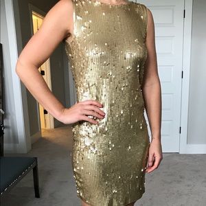 Gold sequin dress